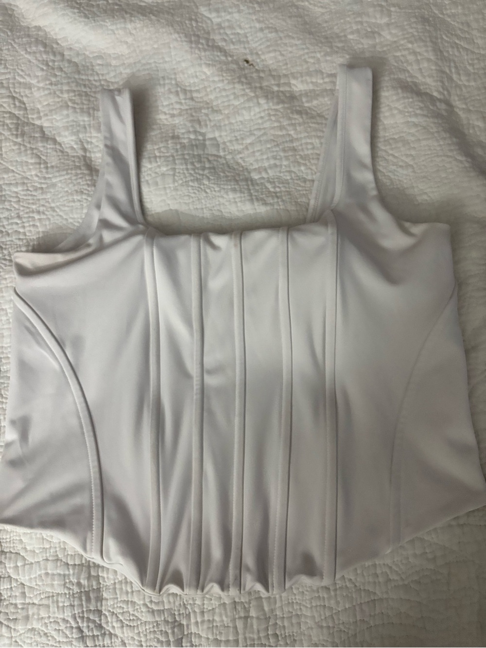 Express White Corset Tank Top